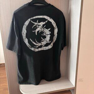 Portrait Print Black Crew Neck T-Shirt